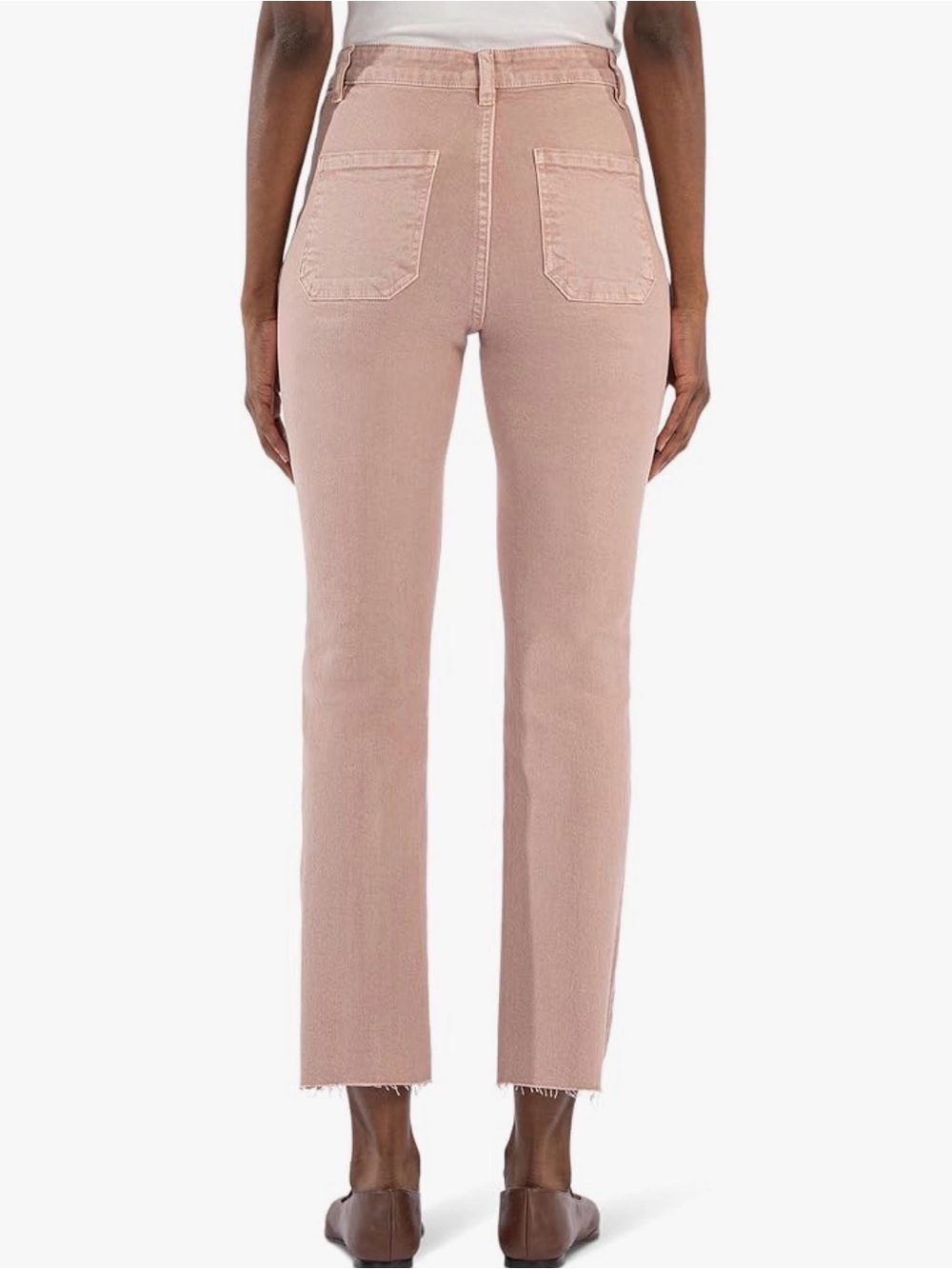 Kut from the Kloth Dusty Rose Cropped High Rise Straight Jeans - Picture 3 of 13